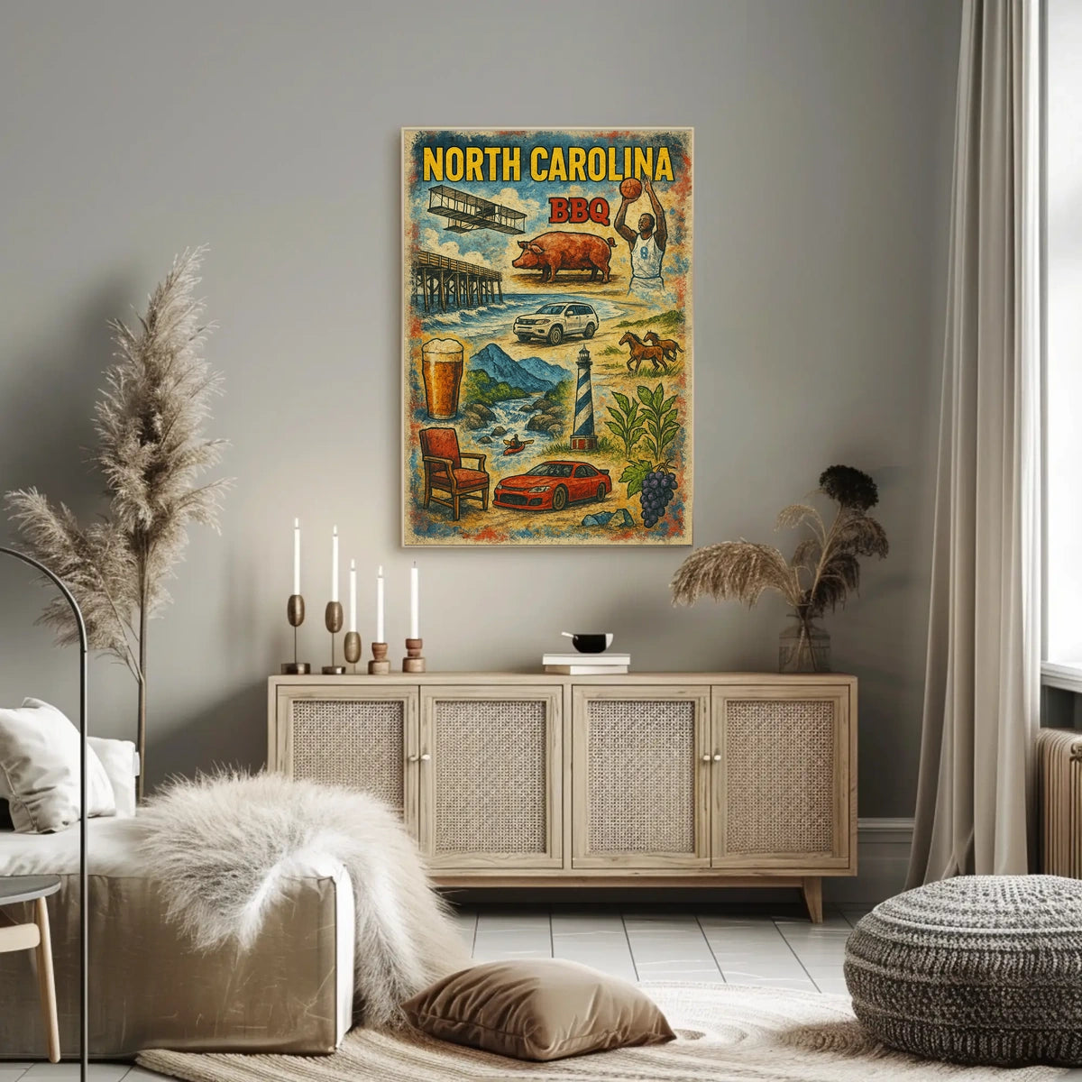 North Carolina Highlights Poster