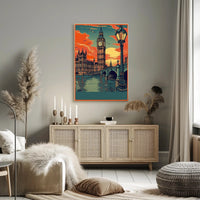 Sunset Over London Poster