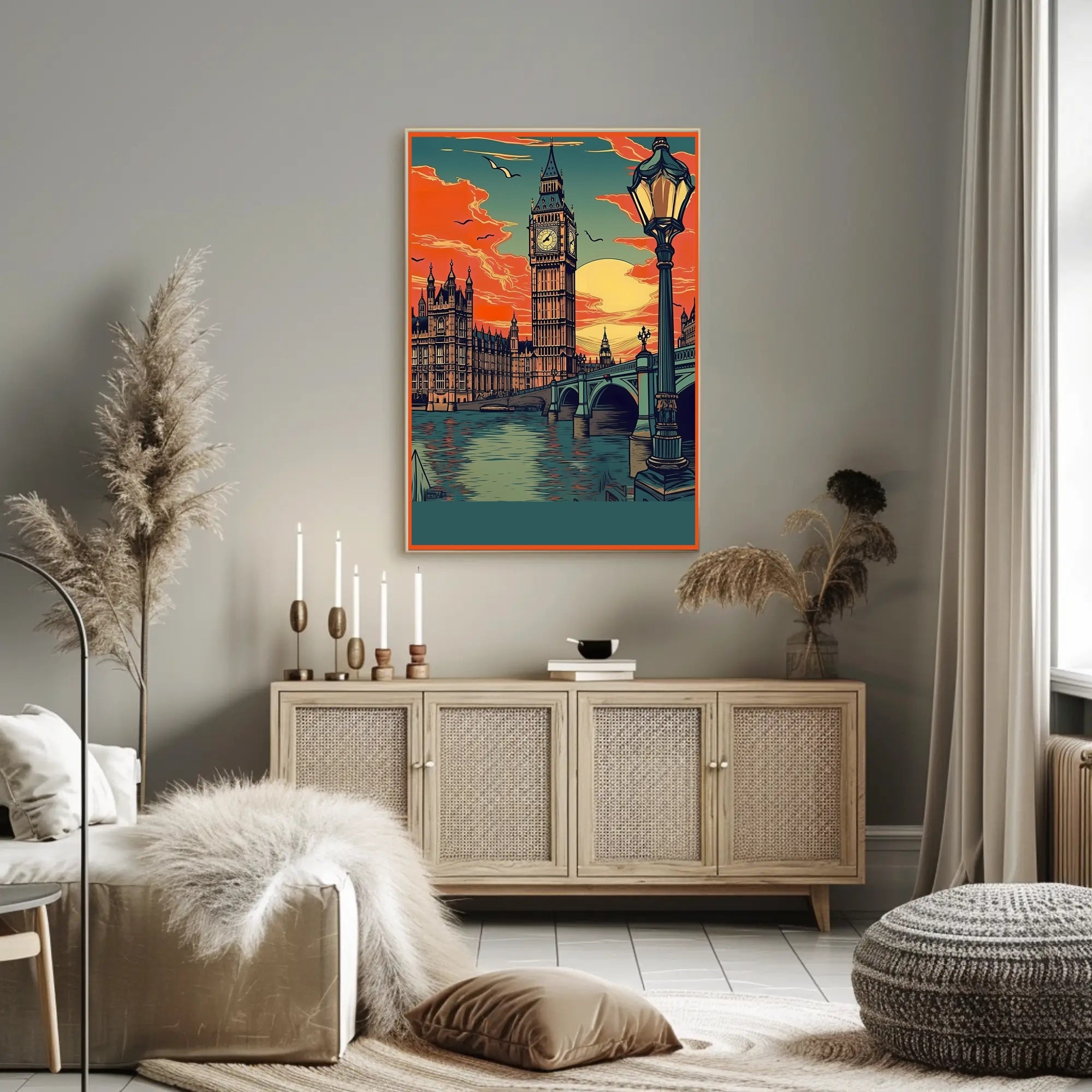 Sunset Over London Poster