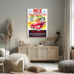 1949 Nice Automobile Week Travel Poster Art Print