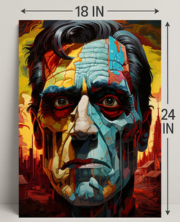 Abstract Portrait Of A Leader Abstract Poster PosterGoat