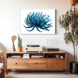 Vibrant Sea Anemone Modern Abstract Art Poster