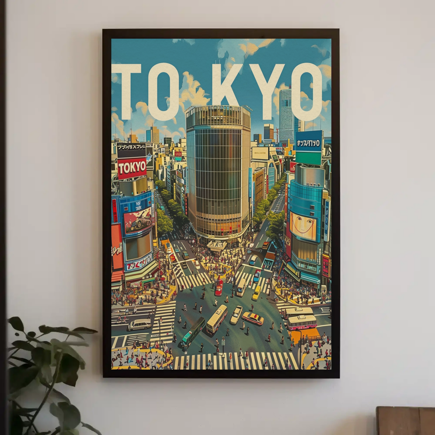 Tokyo Shibuya Crossing Urban Life Travel Poster