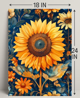 Sunflower Splendor: Bold and Lively Artistic Poster