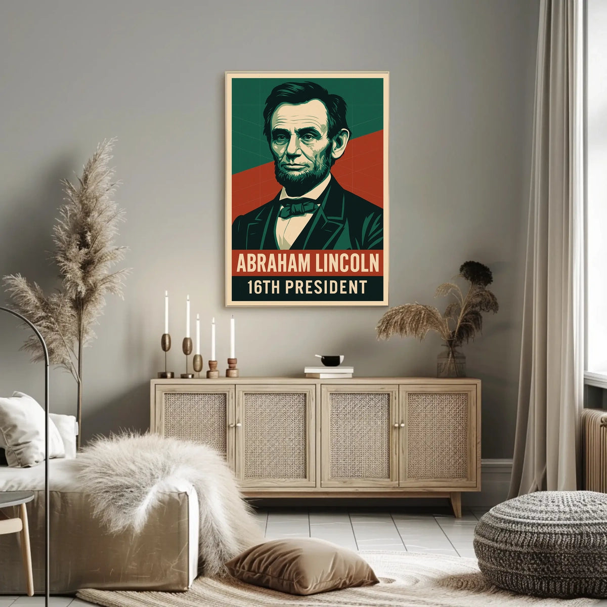 Abraham Lincoln Sixteenth President Realism Poster