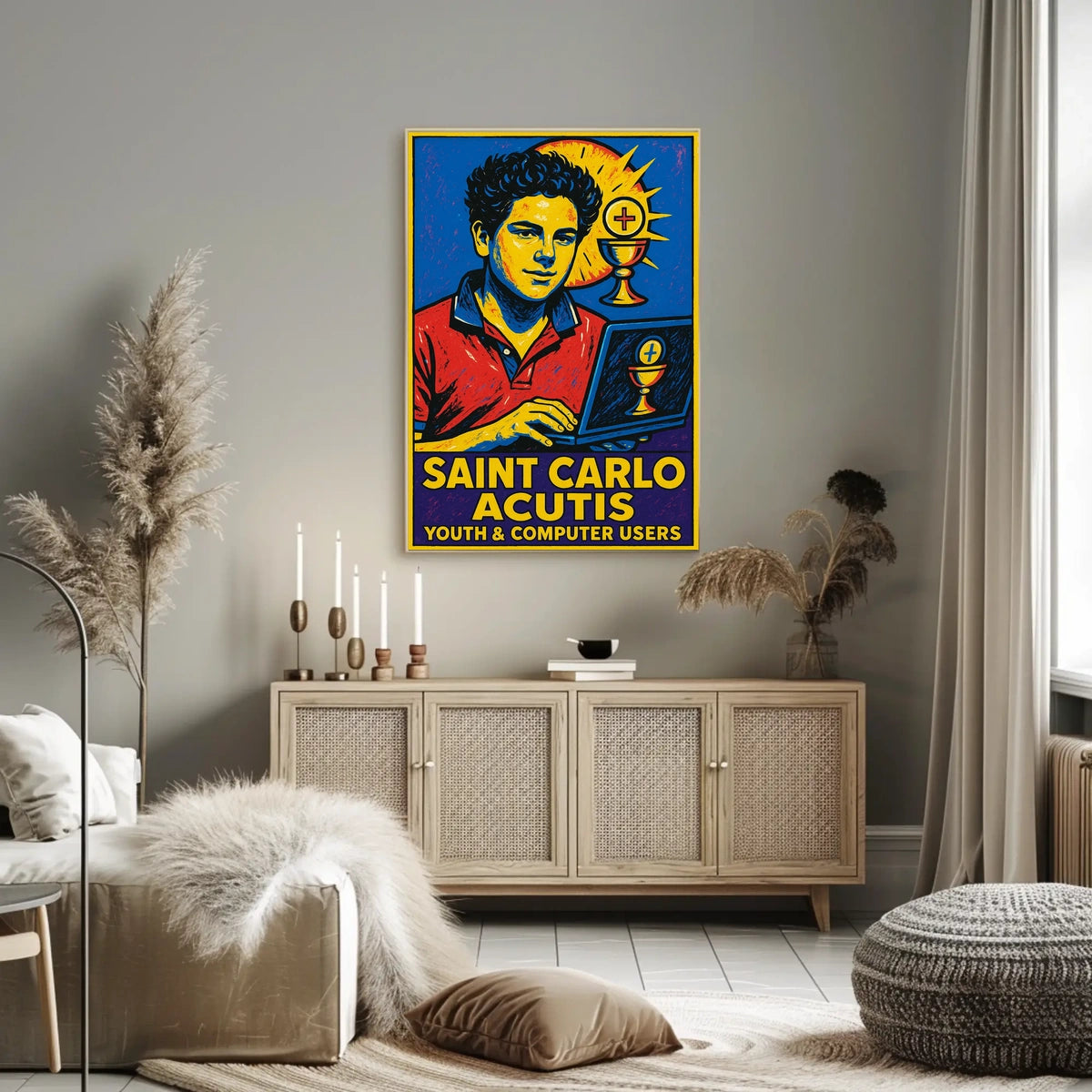 Saint Carlo Acutis Youth Computer Users Poster