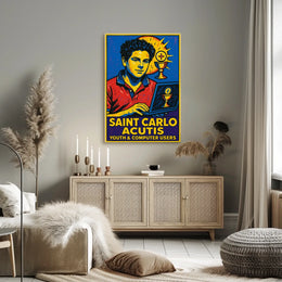 Saint Carlo Acutis Youth Computer Users Poster