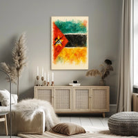 Mozambique Flag Artistic Poster