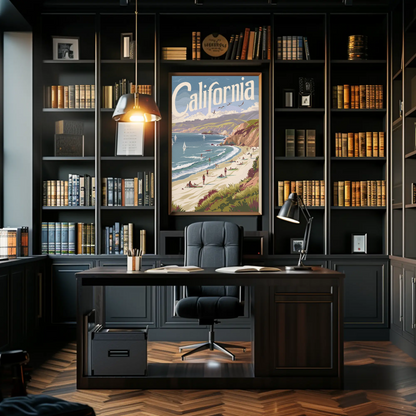 California Beach Vintage Poster