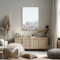 Serene Winter Landscape: Artistic and Minimalist Poster