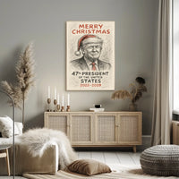 47th President Christmas Greeting Poster