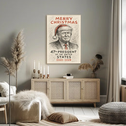 47th President Christmas Greeting Poster