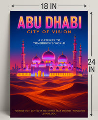 Abu Dhabi City of Vision Travel Poster
