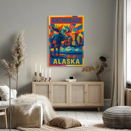 Anchorage, Alaska Vibrant Wilderness Poster