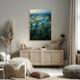 Serene River Landscape Poster