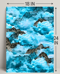 Majestic Mountain Clouds William Morris Art Poster
