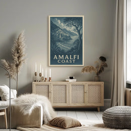 Amalfi Coast Poster Wall Art Print 18x24 Travel Decor