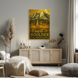 Boulder Rocky Mountain Sparkle Poster