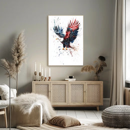 powerful bald eagle flying Poster