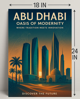 Abu Dhabi Skyline: Tradition Meets Modernity Travel Poster