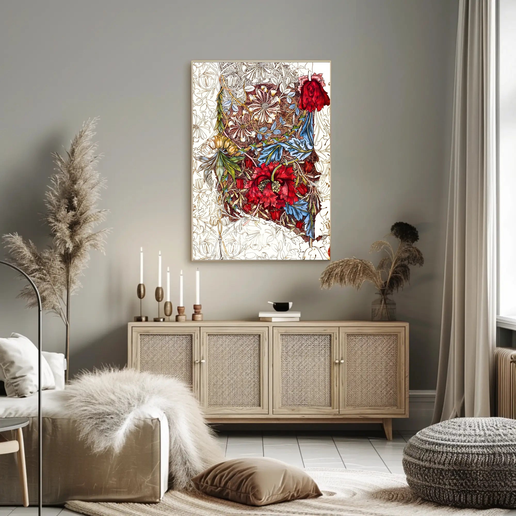 Floral Tapestry Art Poster