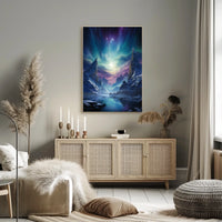 Celestial Mountain Landscape Poster
