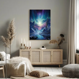 Celestial Mountain Landscape Poster