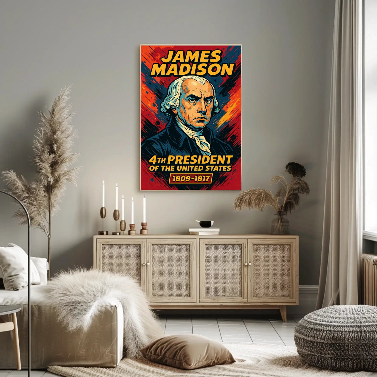 James Madison 4th President Poster Wall Art Heritage