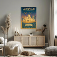 Abu Dhabi Skyline Art Poster
