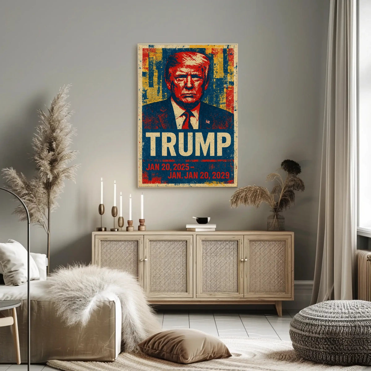 Donald Trump 47th President of the United States Street Art Mashup Poster