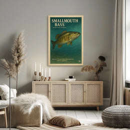 Smallmouth Bass Native Fish of North America Poster