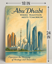 Abu Dhabi Elegance: Tradition Meets Tomorrow Cityscape Poster