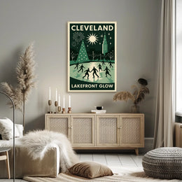 Cleveland Lakefront Glow Poster