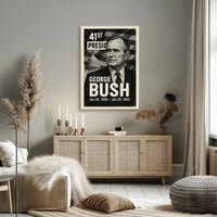 George H. W. Bush 41st President of the United States Digital Montaje Poster