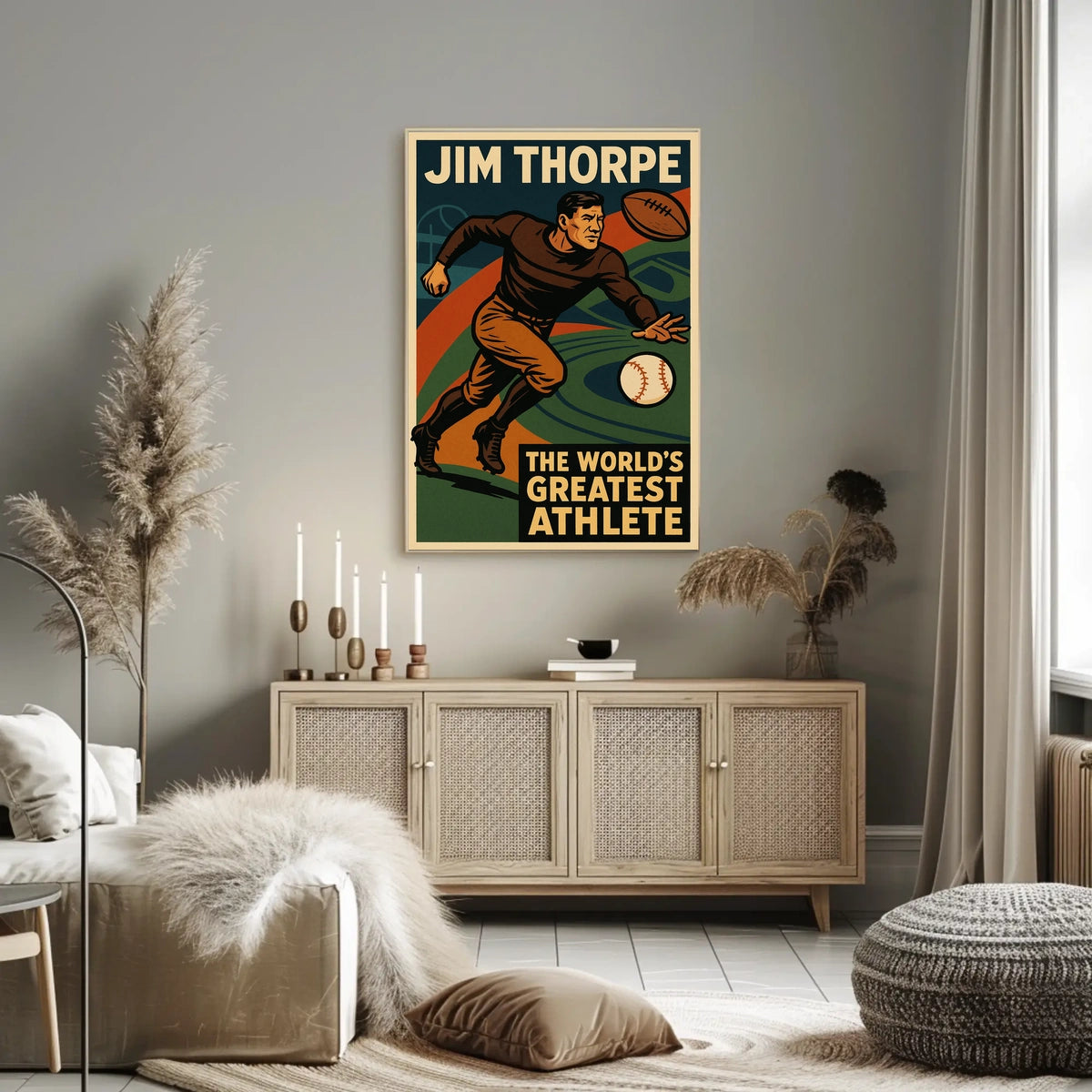 Jim Thorpe Legendary Athlete Poster