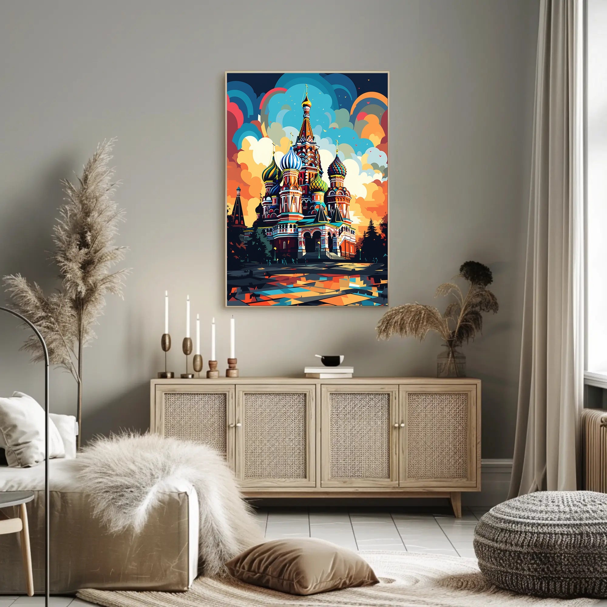Saint Basil's Whimsical Abstract Poster