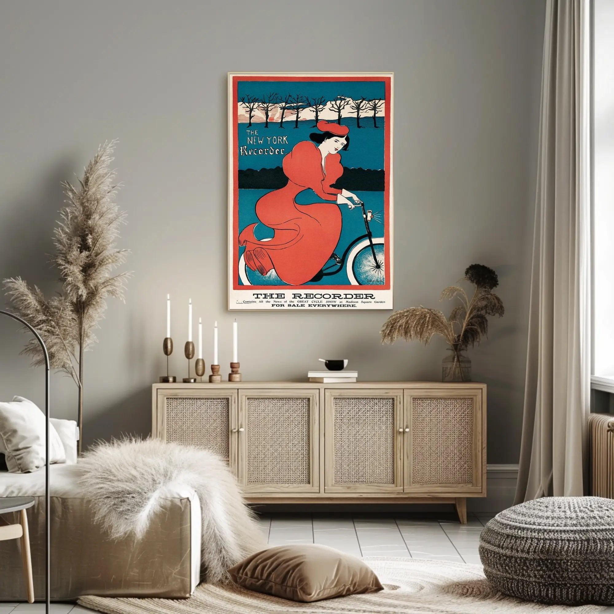 The New York Recorder Cycling Poster PosterGoat