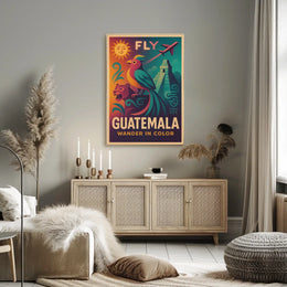Fly To Guatemala Wander In Color Poster