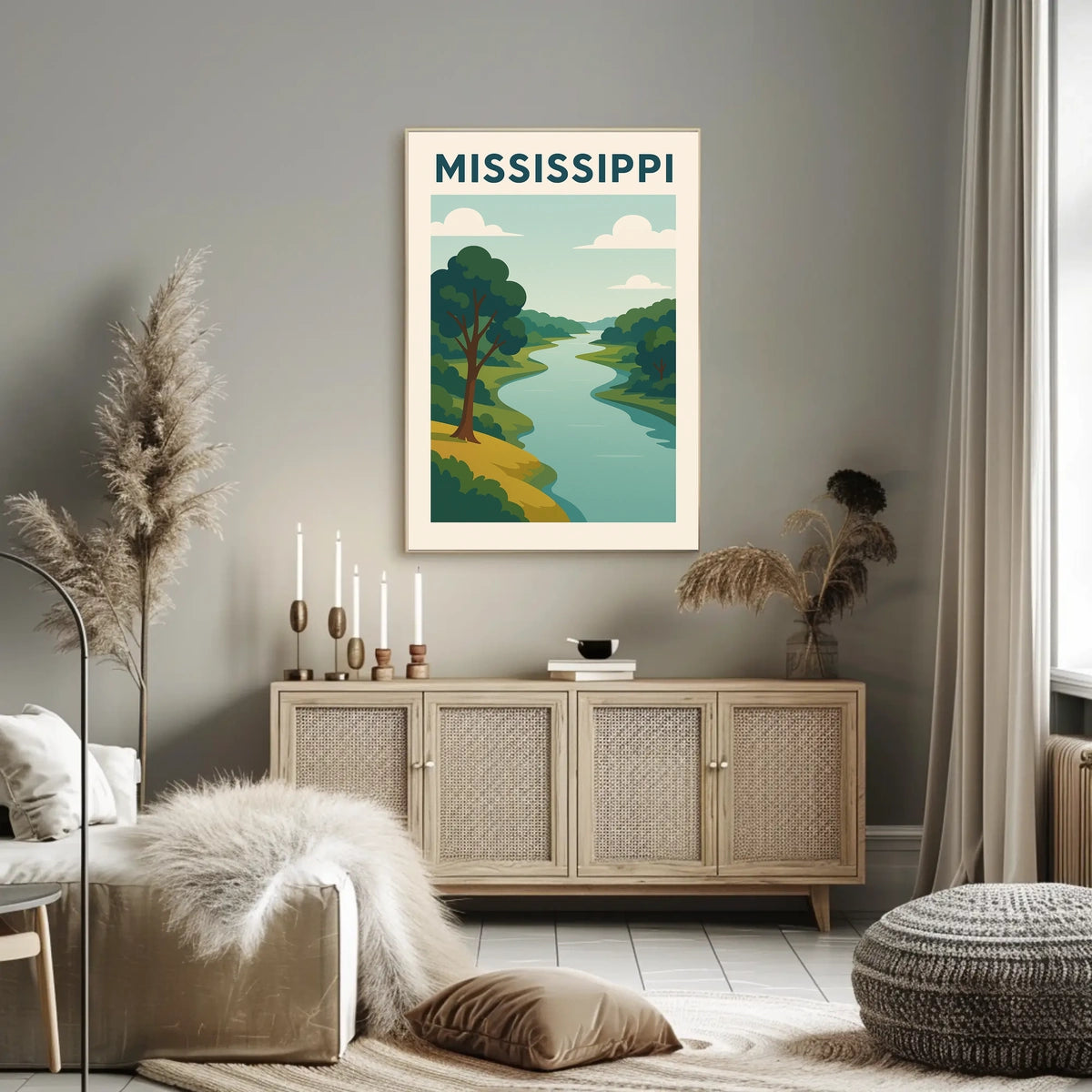 Mississippi River Landscape Poster
