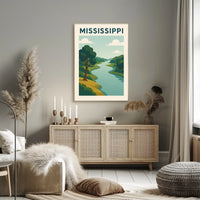 Mississippi River Landscape Poster