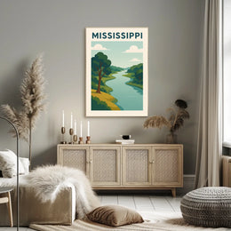 Mississippi River Landscape Poster