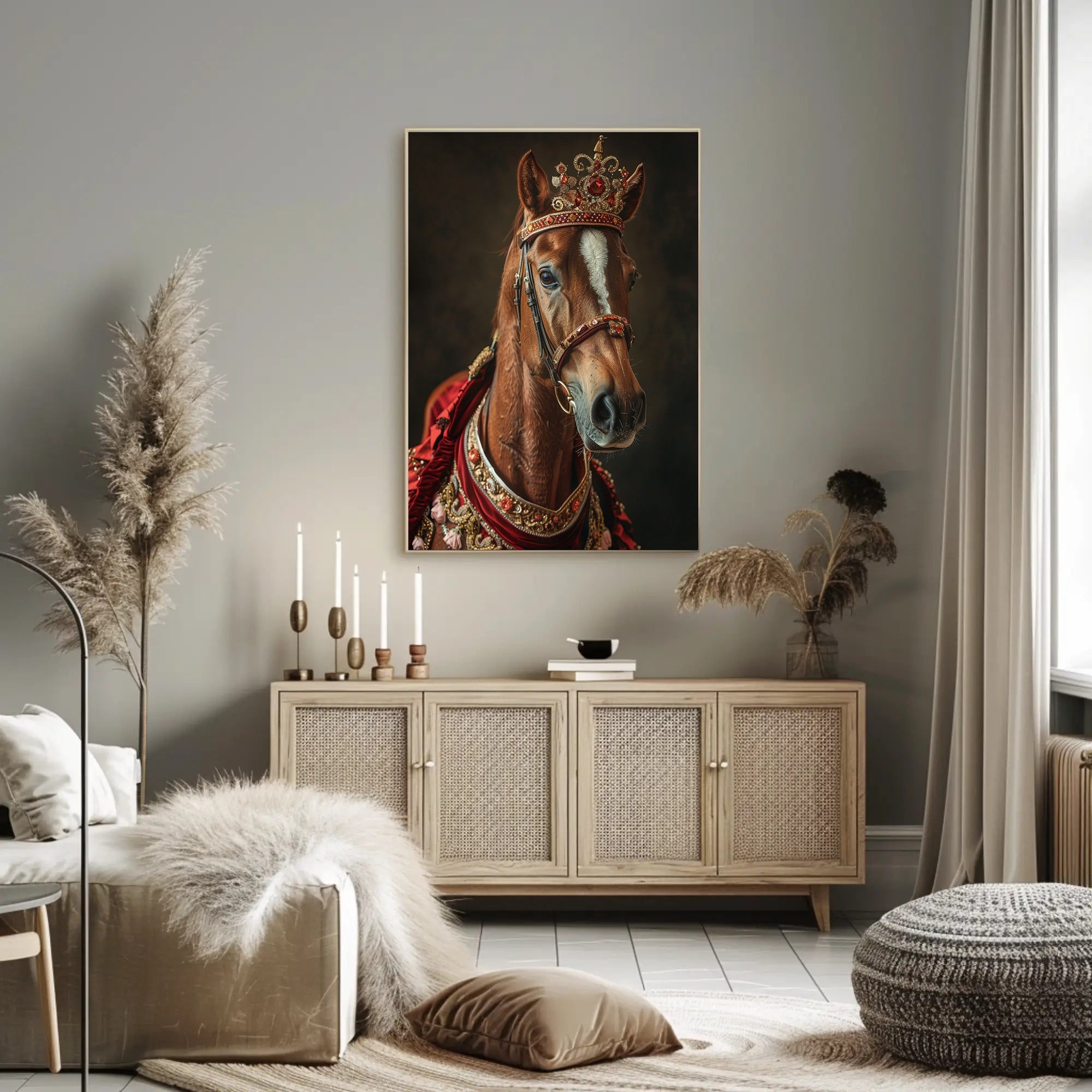 Regal Equine Elegance Art Print Poster for Home Decor PosterGoat