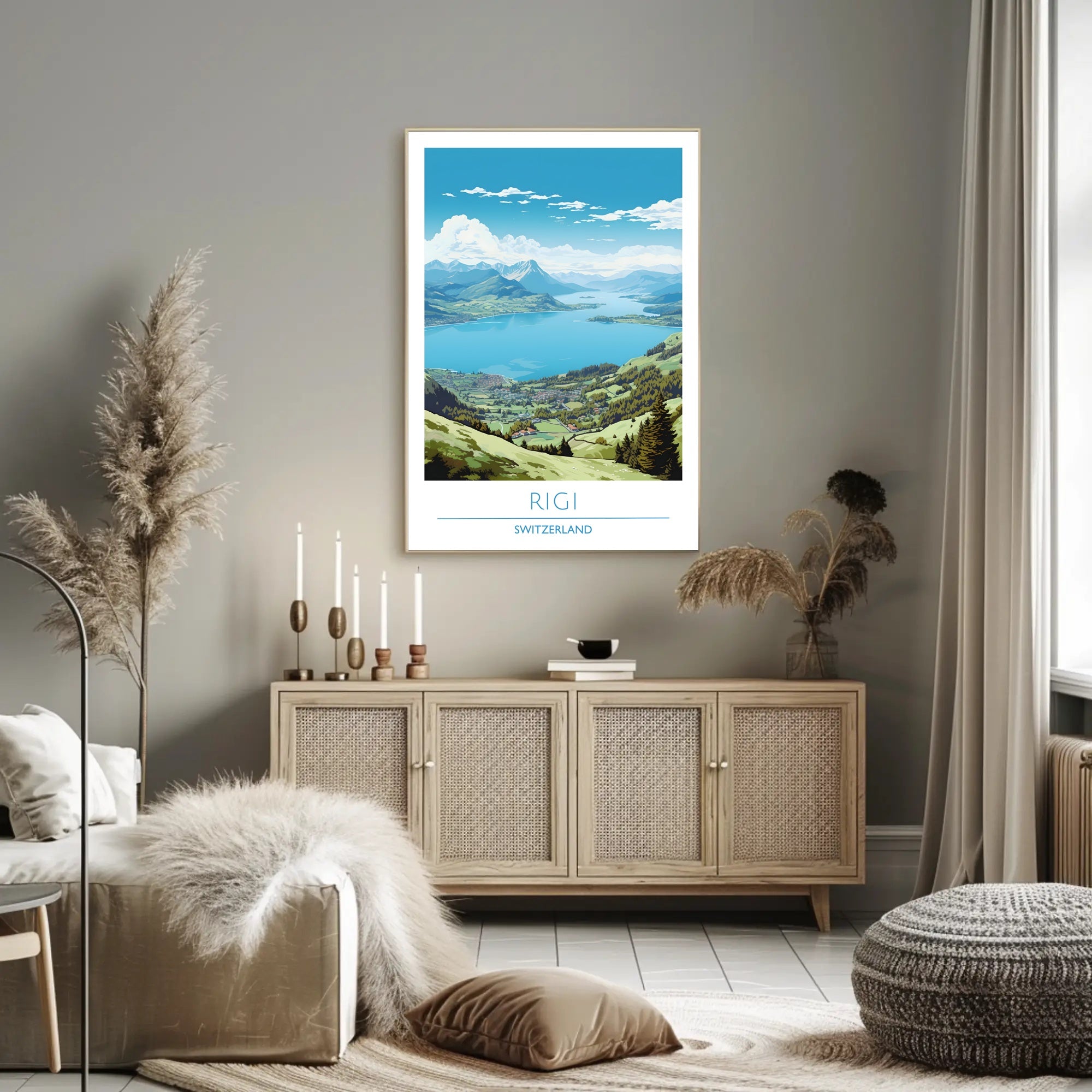 Majestic Swiss Alps Scenic Rigi Travel Poster