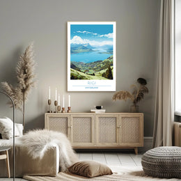 Majestic Swiss Alps Scenic Rigi Travel Poster