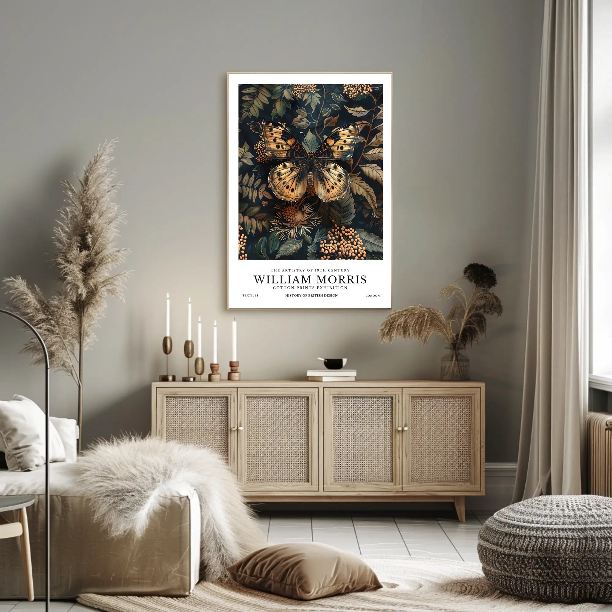 William Morris Botanical Artistry Exhibition Artistic Poster