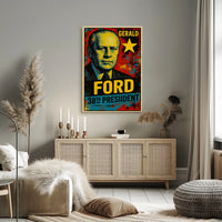 Gerald Ford 38th President of the United States Graffiti Pop Art Poster