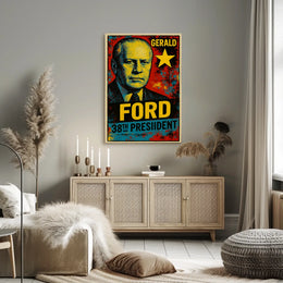 Gerald Ford 38th President of the United States Graffiti Pop Art Poster