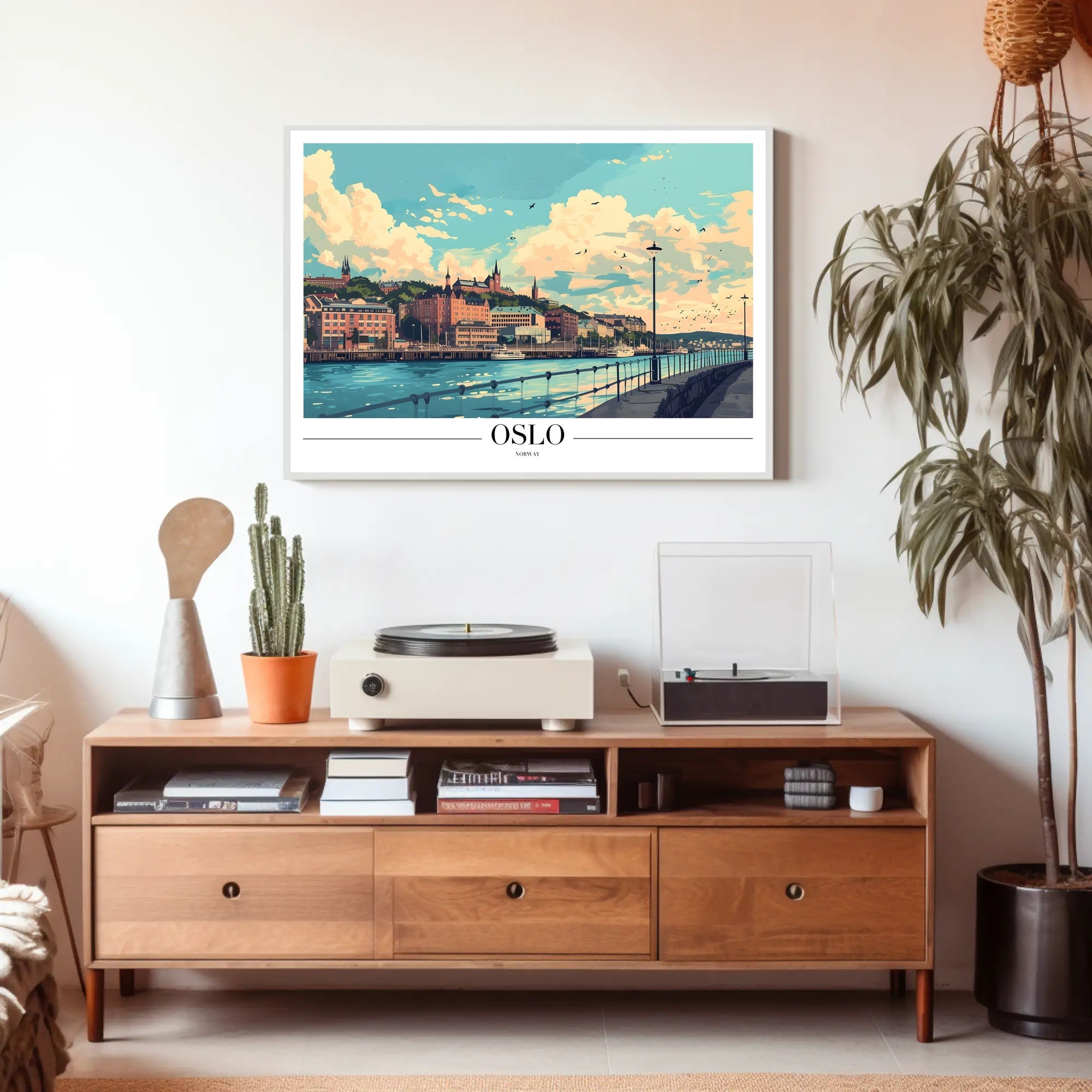 Oslo Waterfront Illustration Urban or Cityscape Poster