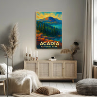 Acadia National Park Poster Coastal Granite Coastline