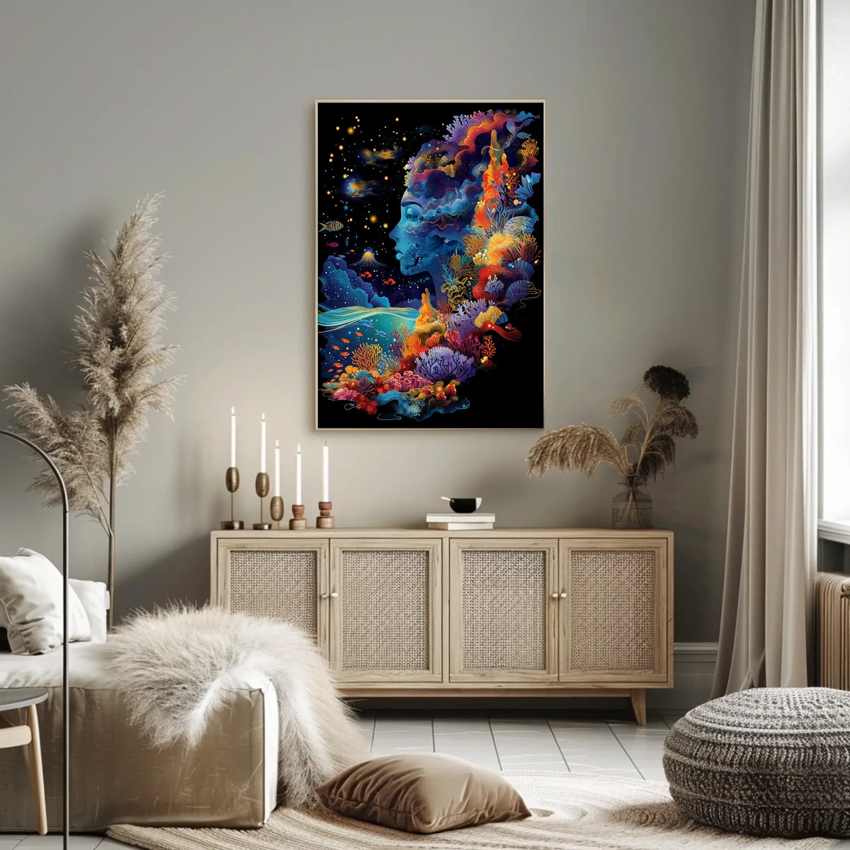 Surreal Cosmic Underwater Artistry Abstract, Artistic, or Pop Culture Poster